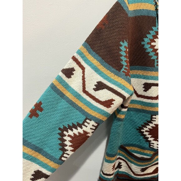 Magnolia Lane Masters Cardigan Women’s XL Sweater Aztec Southwestern Pockets - Picture 5 of 10
